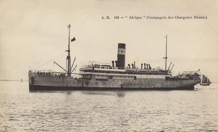 AFRIQUE – Paquebot mixte  – Chargeurs réunis  – IV  – .jpg