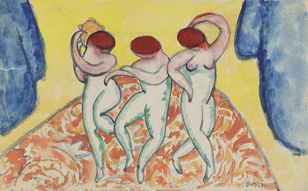 BOSSI Erma (1885-1960) - La Danse, vers 1910-1915 - Aquarelle et mine de plomb_1.jpg