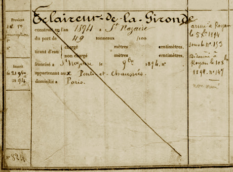 ÉCLAIREUR-DE-LA-GIRONDE [II] - 1re immatriculation -  .JPG