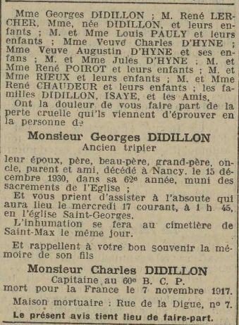 DIDILLON_Georges_avis_deces_LEstRepublicain_16dec1930.JPG