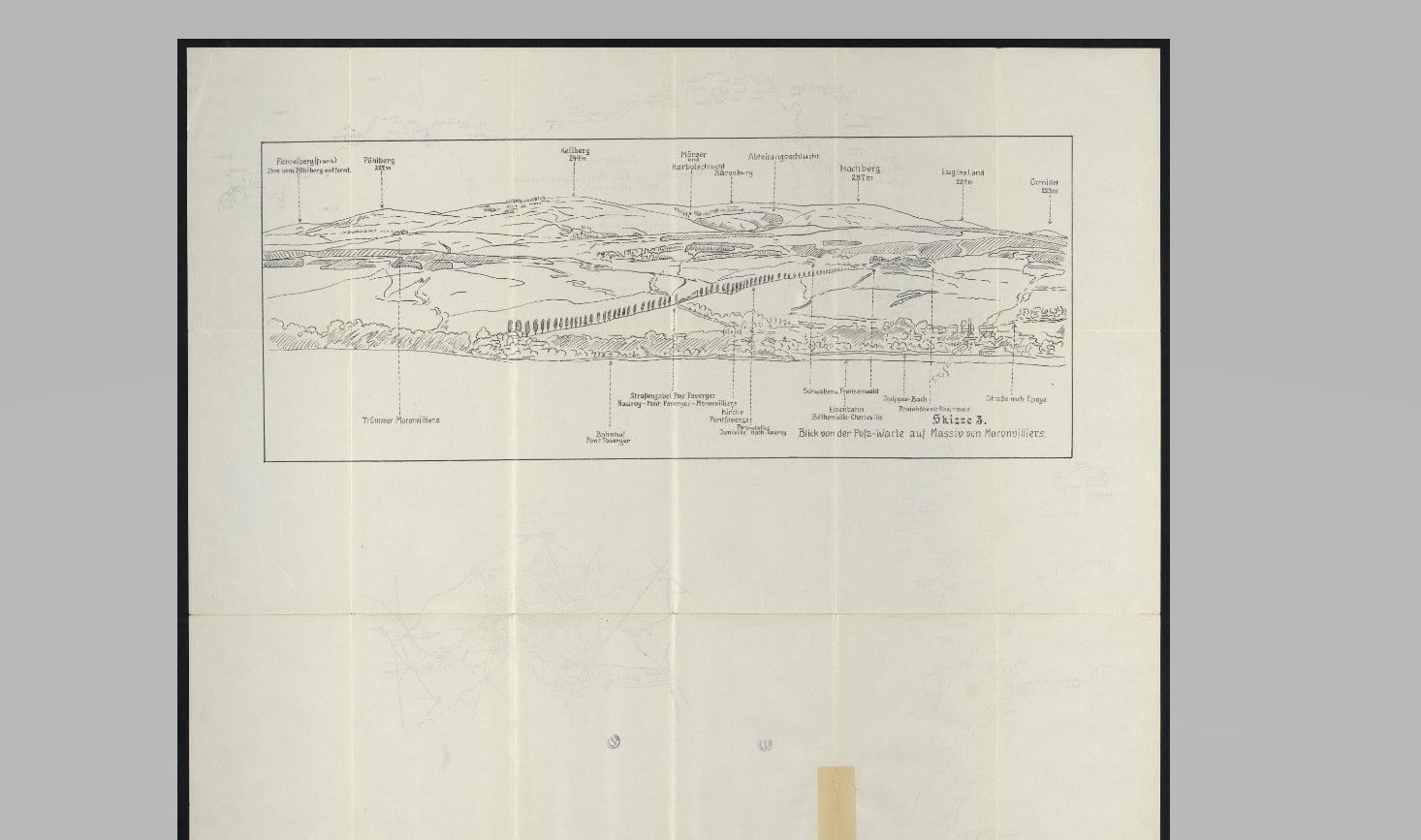 Vue des positions allemandes avril-mai 1917