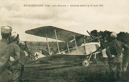 Ricquebourg - Albatros abattu 31aout1916.jpg
