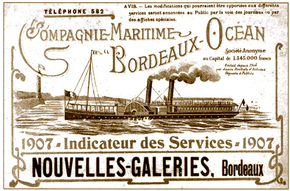 Compagnie maritime Bordeaux-Océan - Indicateur 1907 -  .jpg