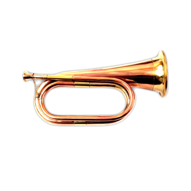 Civil War Era Solid Copper Bugle US Military Cavalry Horn.png