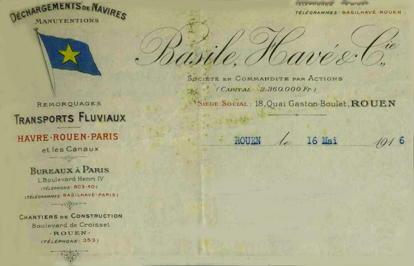 S.C.A. Basile Havé & Cie - Papier à entête - .JPG