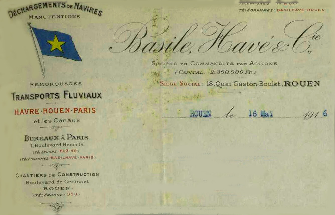 S.C.A. Basile Havé & Cie - Papier à entête -  .JPG