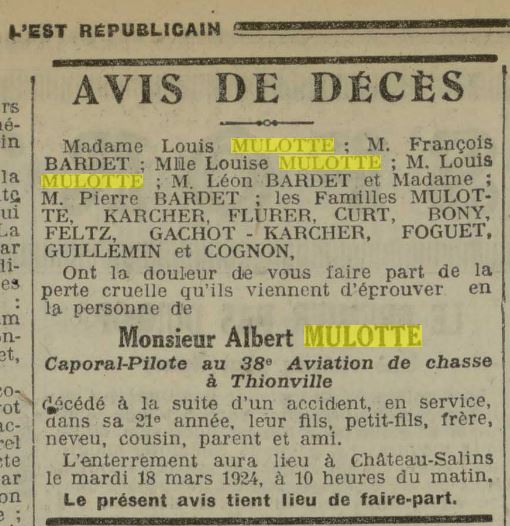 MULOTTE_Albert_avis_deces_L_Est_Republicain_17mars1924.JPG