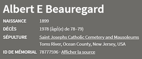 BEAUREGARD Albert E. Pvt Co H 16th Inf 1st Div..jpg