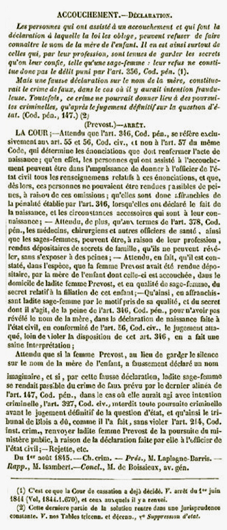 Cass. civ. 1er août 1845 - .JPG