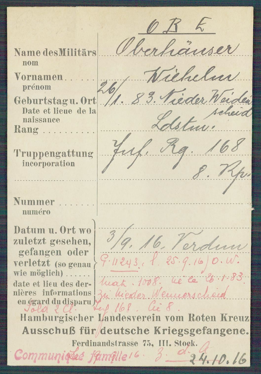 OBERHÄUSER, Wilhelm