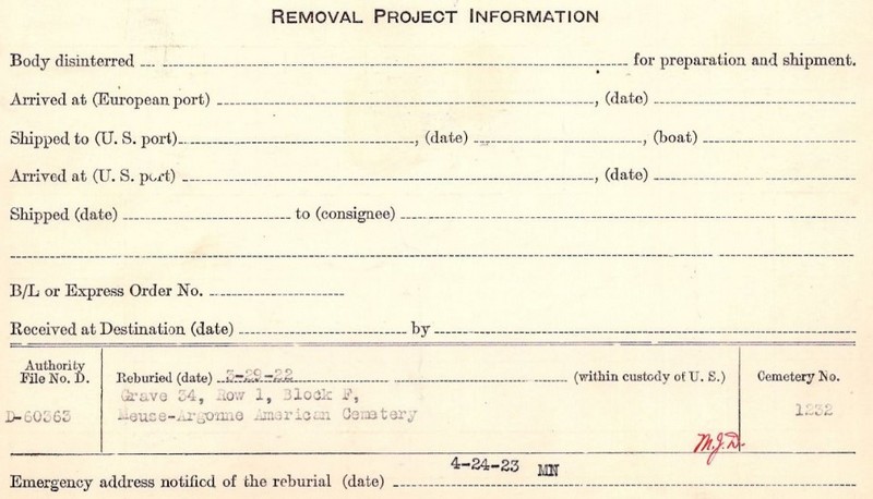 LERMAN Salman Mascot Co E 26th Inf 1st Div DCD 01-02-18 blessure & pneumonie cim 1-A GONDRECOURT croix 41 à MA F-01-34 (2).jpg