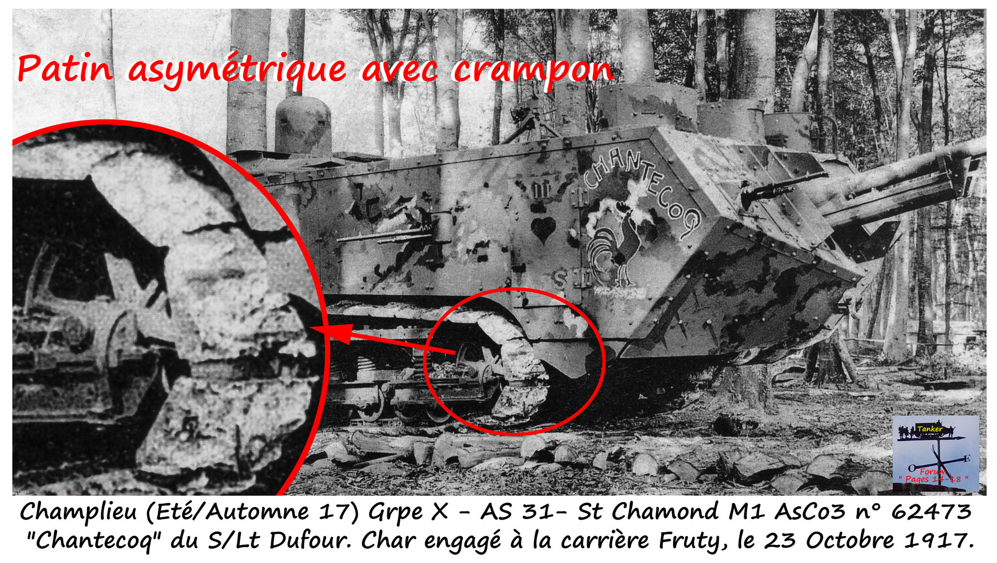 22 - Patin de chenille asymétrique du St Chamond M1 AsCo2 n° 62473 Chantecoq.jpg