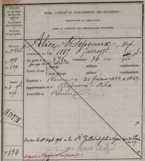 Alice-Depeaux - Rouen - f° 42, n° 124 - .JPG