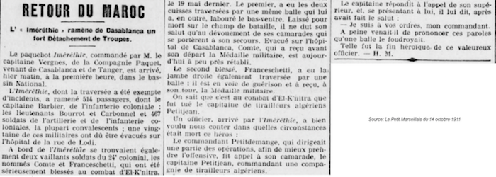 Le Petit Marseillais du 14/10/1911