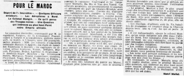 Le Petit Marseillais du 20/02/1912