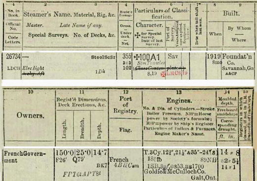L.R.S. 1919-1920 - Steamers - Lettre S. - n° 26.734 - .JPG
