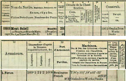 L.R.S. 1925-1926 - Sailling Vessels - Lettre M. - n° 08.668 - .JPG