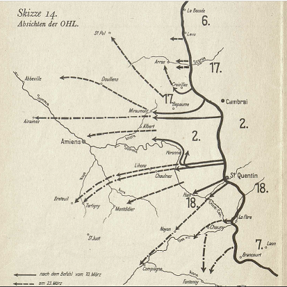Plan original de la bataille de Michael (mars 1918)