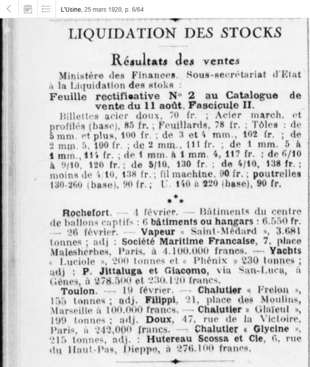 LUCIOLE - Résultat vente