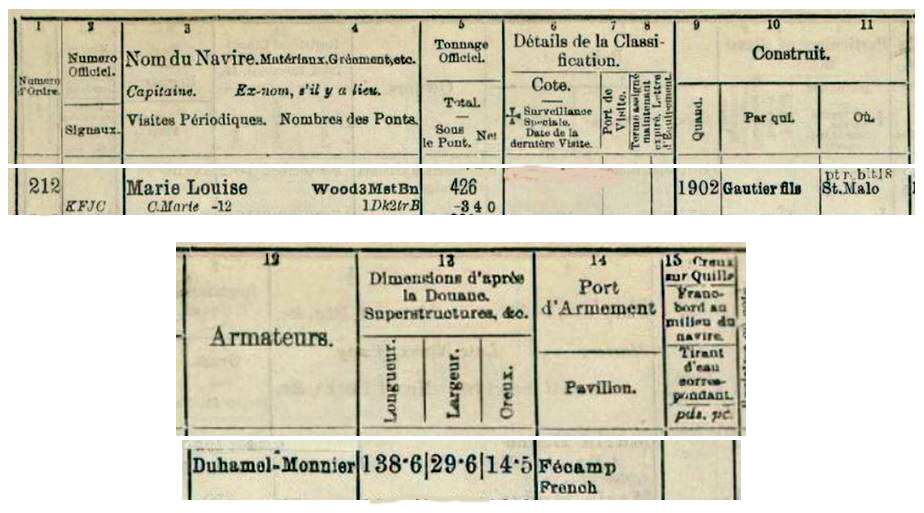 L.R.S. 1918-1919 - Sailing Vessels - Lettre M. - n° 212 - .JPG