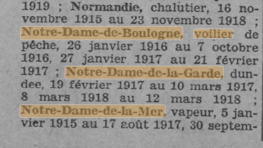 NOTRE DAME DE BOULOGNE - Voilier