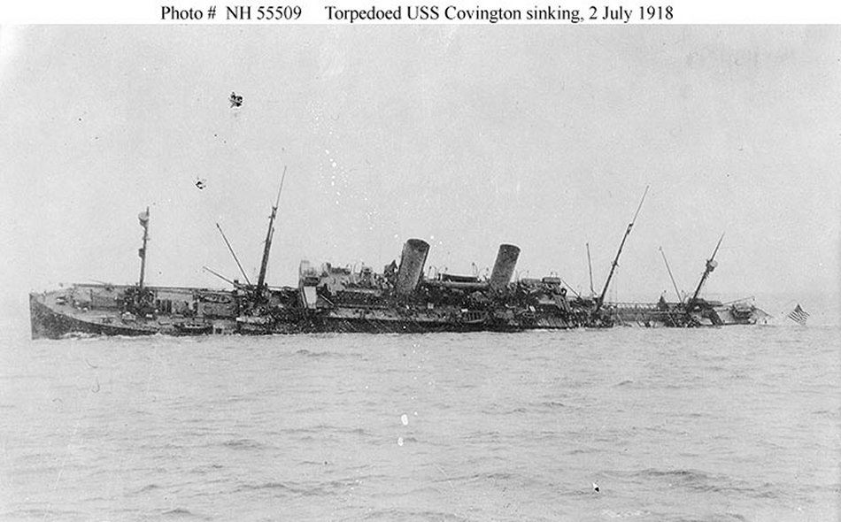 ID1409 COVINGTON 1918 7 2 torpillé devant brest.jpg