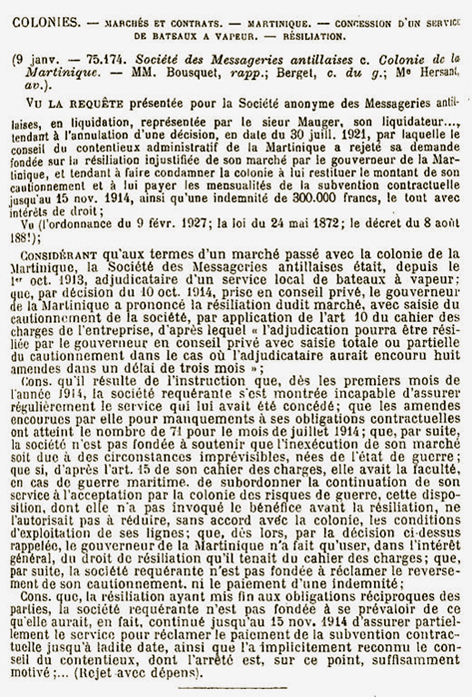 C.E. 9 janv. 1925, requ. n° 75.174 - .JPG