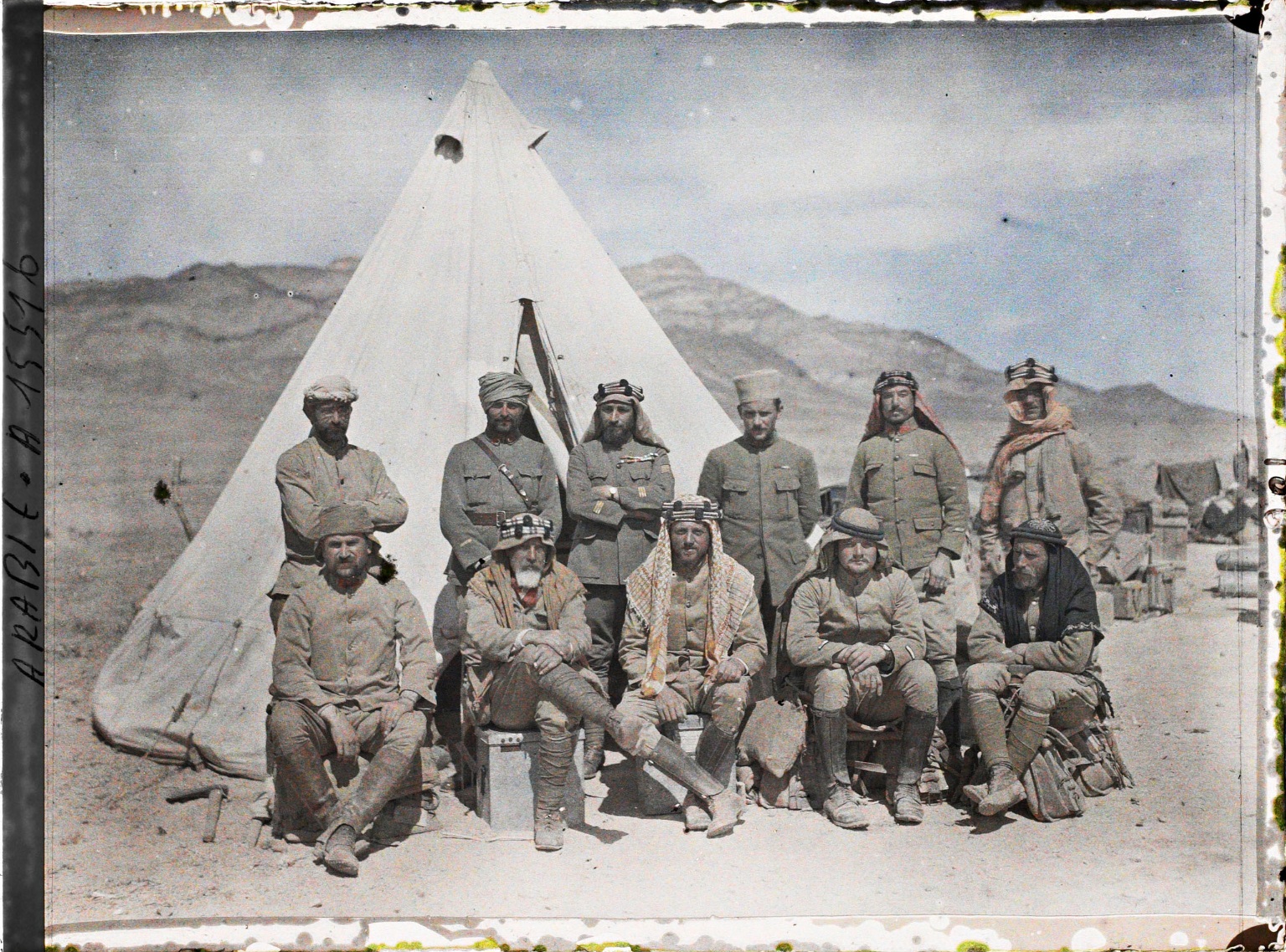 Mission militaire française au Hedjaz. Quweira, Arabie (actuelle Jordanie).