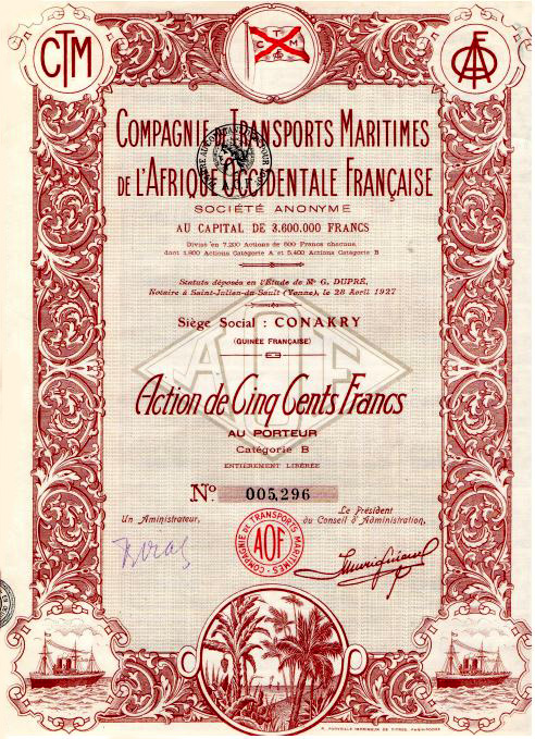 Compagnie des transports maritimes de l’Afrique occidentale française - .JPG