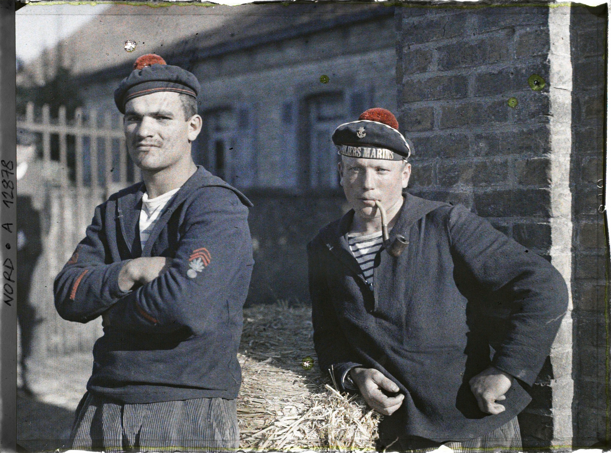 Fusiliers marins, 1917. Autochrome, Paul Castelnau, section photographique de l'armée française.