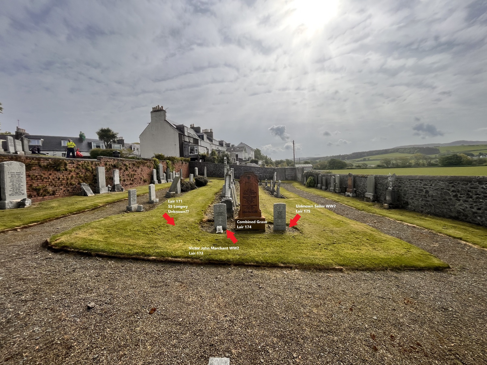 Cimetière de Ballantrae. Parcelle 171. <br />Photo Ritchie Conaghan.