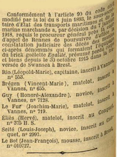 ÉGALITÉ - Brick goélette - J.O. 9-I-1918 - .jpg