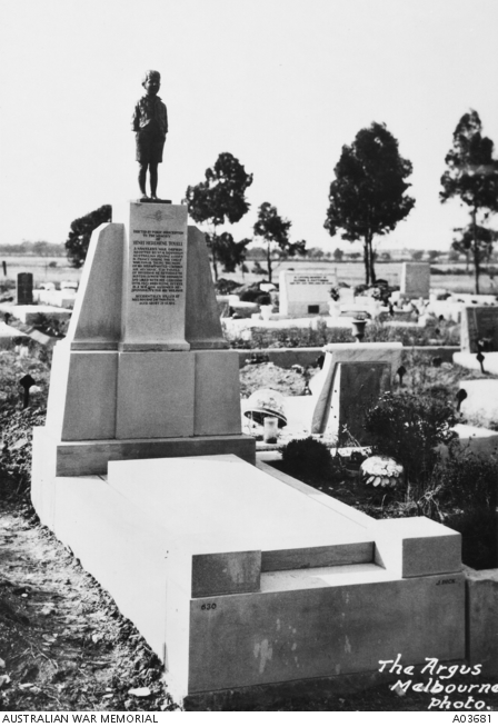 Tombe d'origine, cimetière de Melbourne.