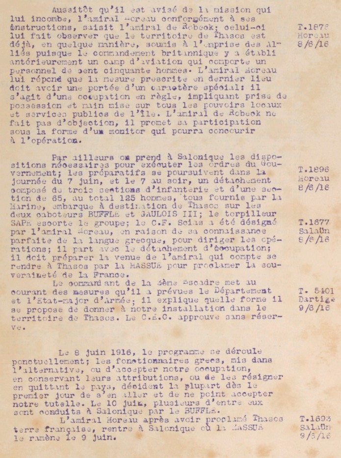 Occupation de l'île de Thasos