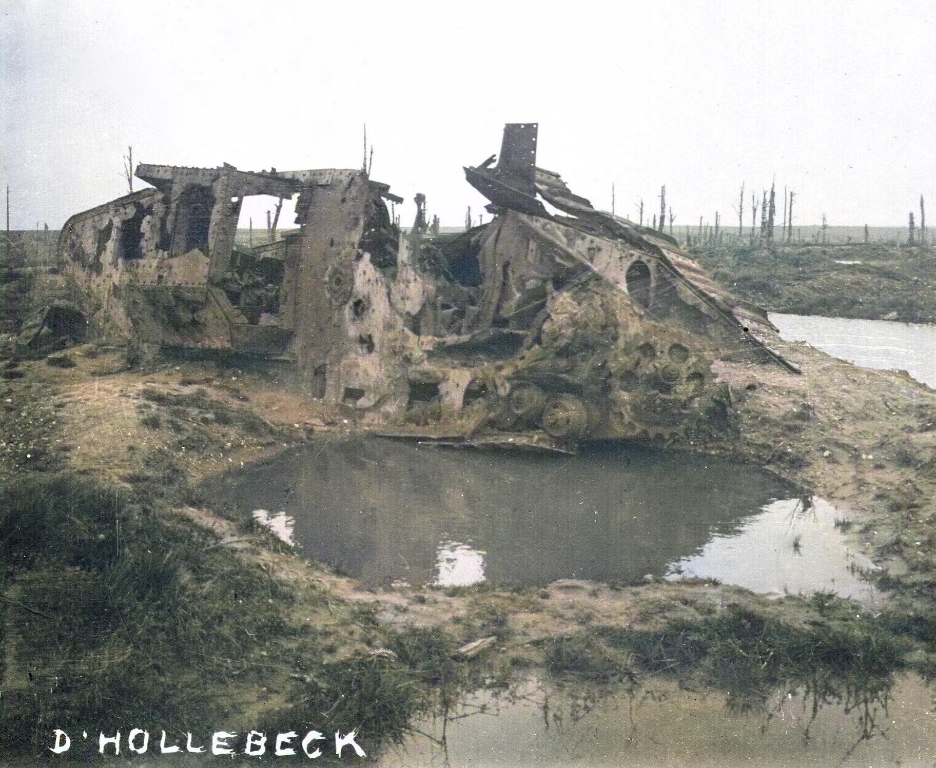 ww1 tank Hollebeck. 1918 colour.jpg