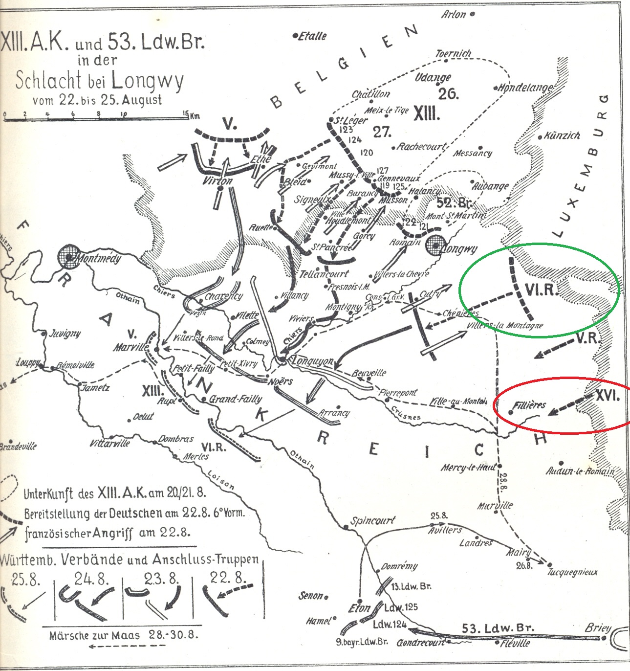 croquis du 13ème Corps