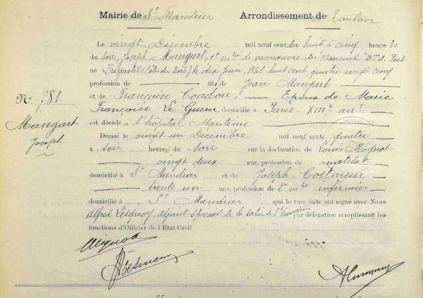 MANGARD (J.-M.) – Décès –  .PNG
