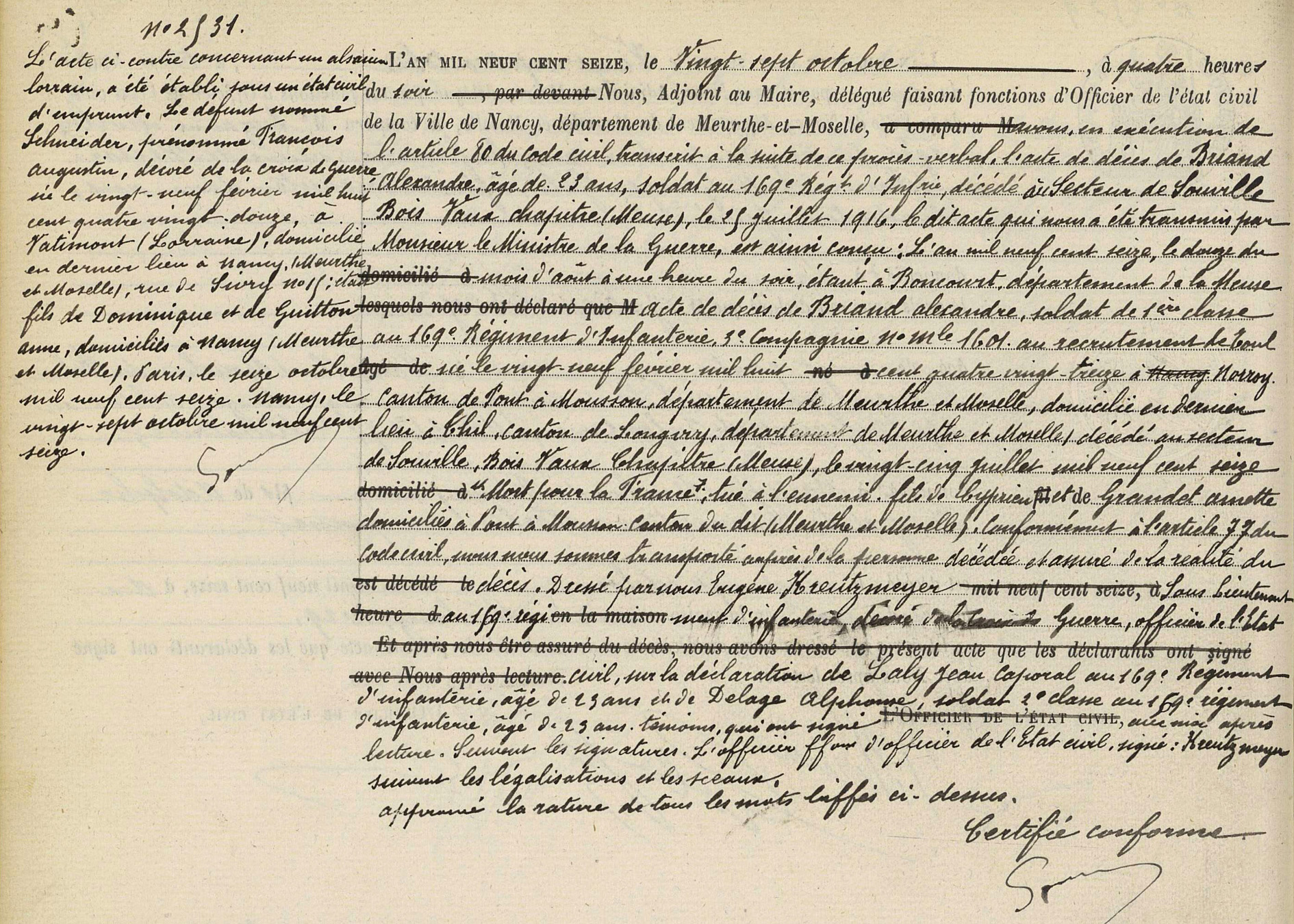 SCHNEIDER (F.-A.) - Acte de décès - .jpg