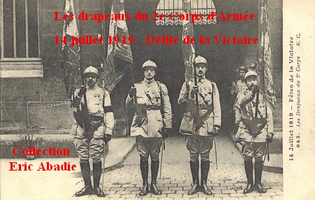 14 juillet 1919 drapeaux du 2e Corps fête de la Victoire 2.jpg