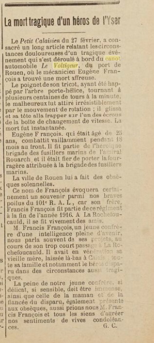 VOLTIGEUR - Eugène François