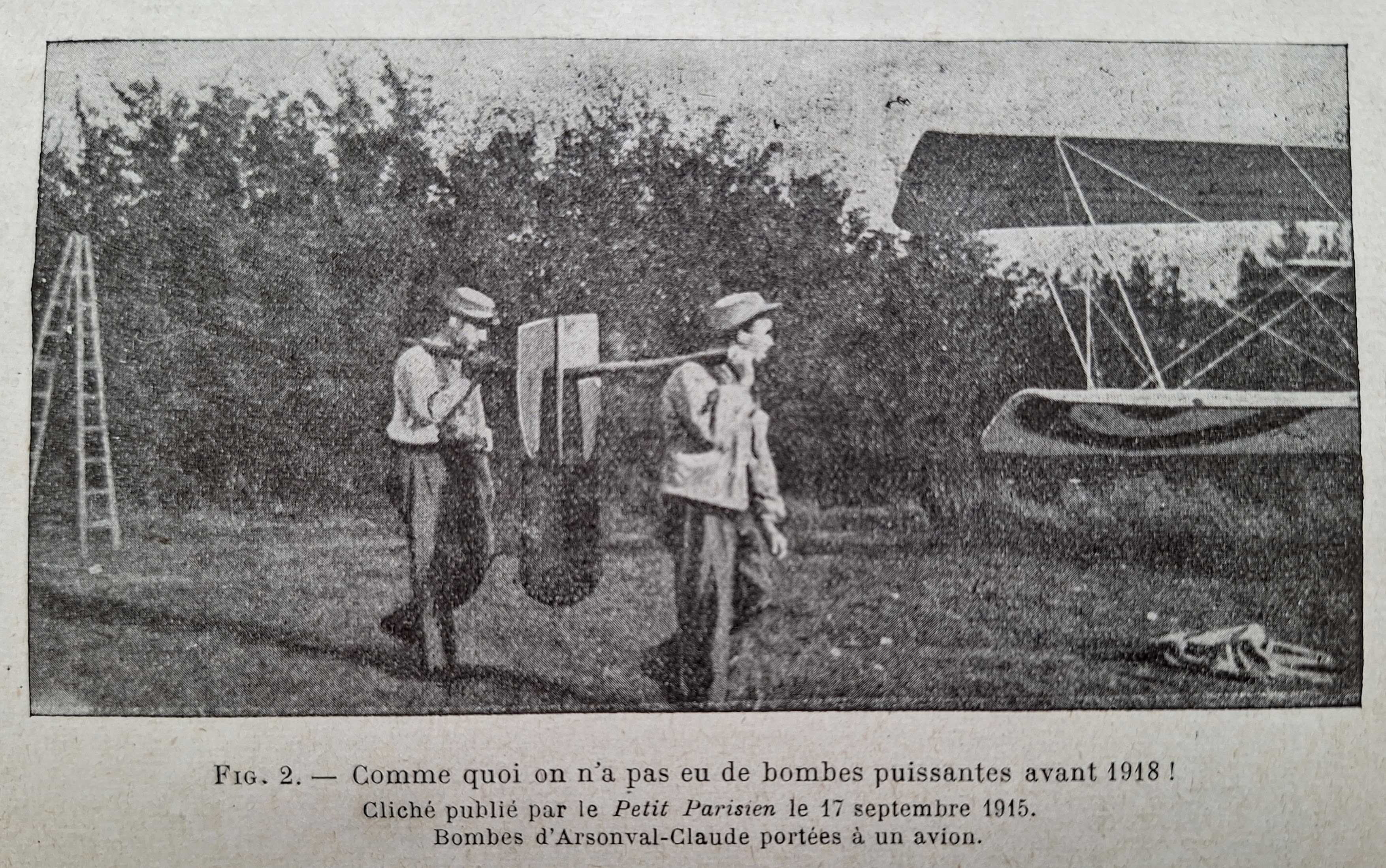 Bombe d'Arsonval-Claude portée à un avion