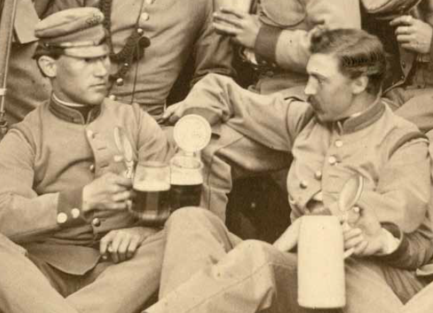Vétérans bavarois de la guerre contre la Prusse en 1866