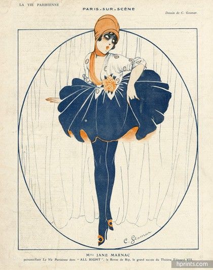 Charles Gesmar 1916 Jane Marnac, Revue 'All Right' Music hall.jpg