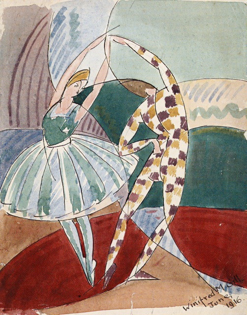 Gill Winifred , Sketch of dancers, 1916.jpg