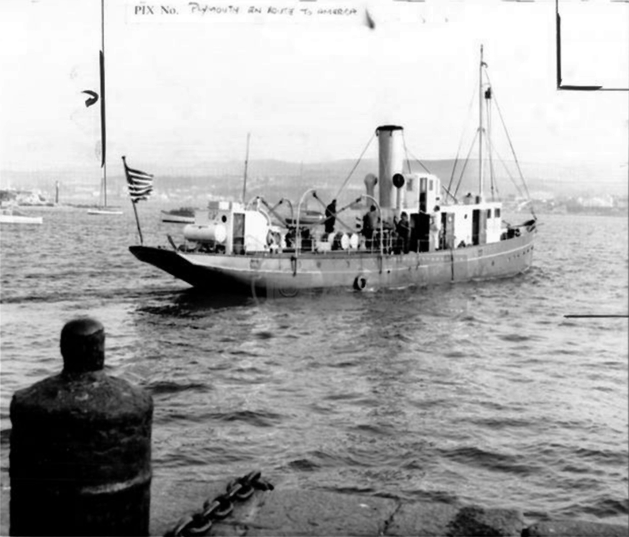 NORIAN in 1966 leaving Sutton Harbour, Plymouth, heading for the USA