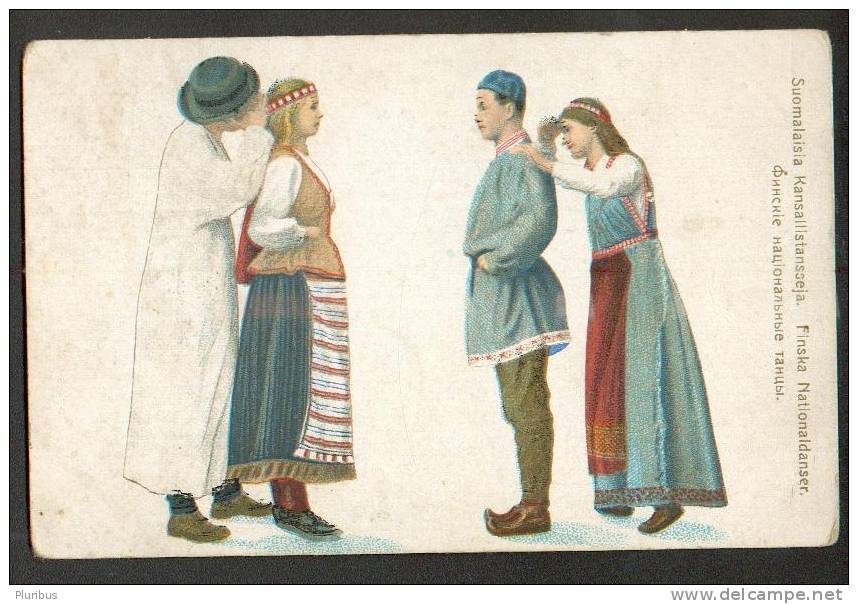 FINLAND, FINNISH FOLK DANCE SAPPO, VINTAGE POSTCARD.jpg