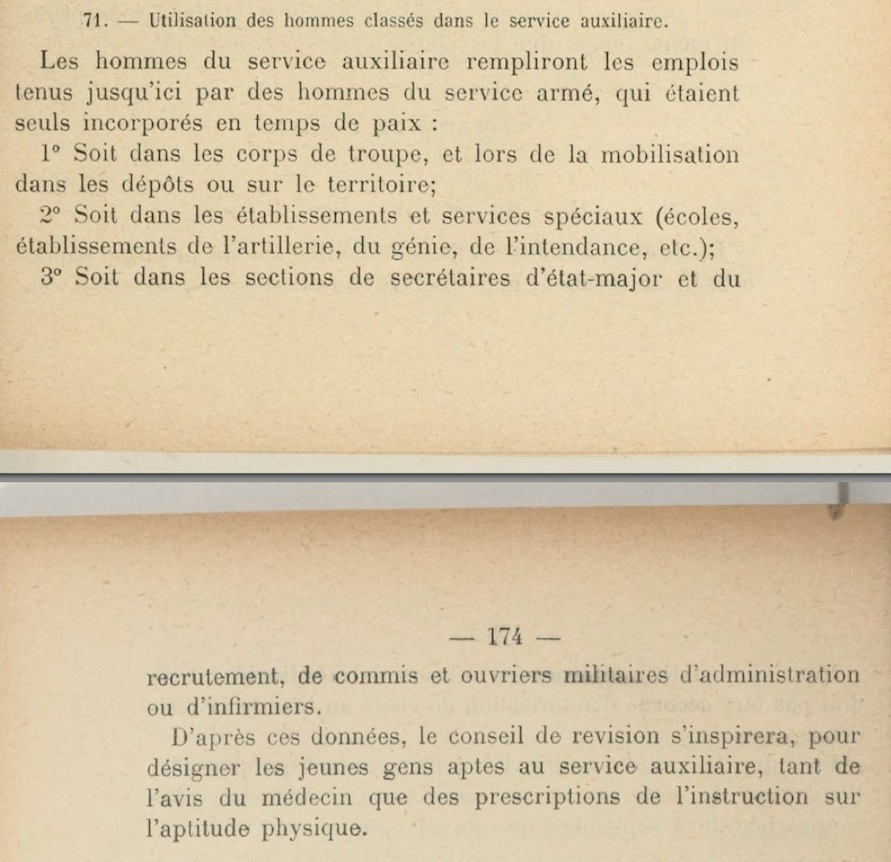 Bulletin officiel du ministère de la guerre - recrutement - mai 1911 - extrait 1p.jpg