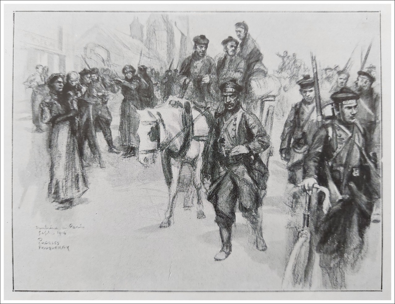 Dans la banlieue de Paris, en septembre 1914