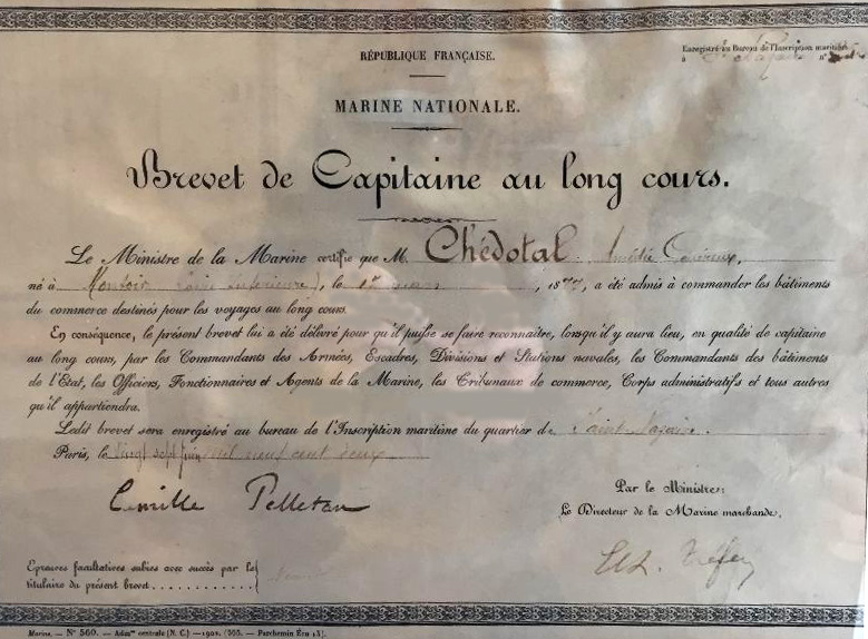 CHÉDOTAL (A.-G.) – Brevet – .JPG