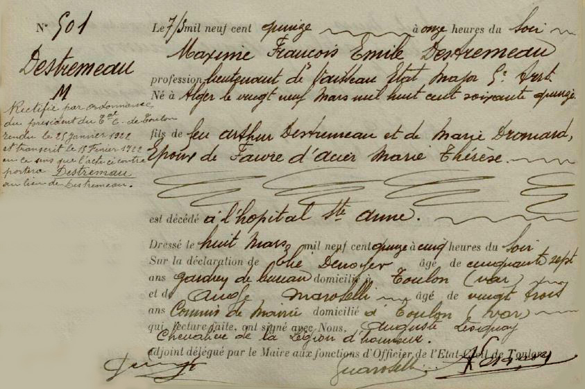 DESTREMAU (M.-F.-E.) – Acte de décès – .jpg